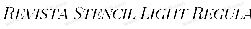 Revista Stencil Light Regular字体转换